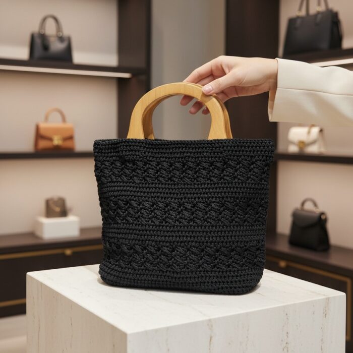 Başak model el çantası siyah